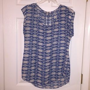 Daniel Rainn Aztec Print Blouse